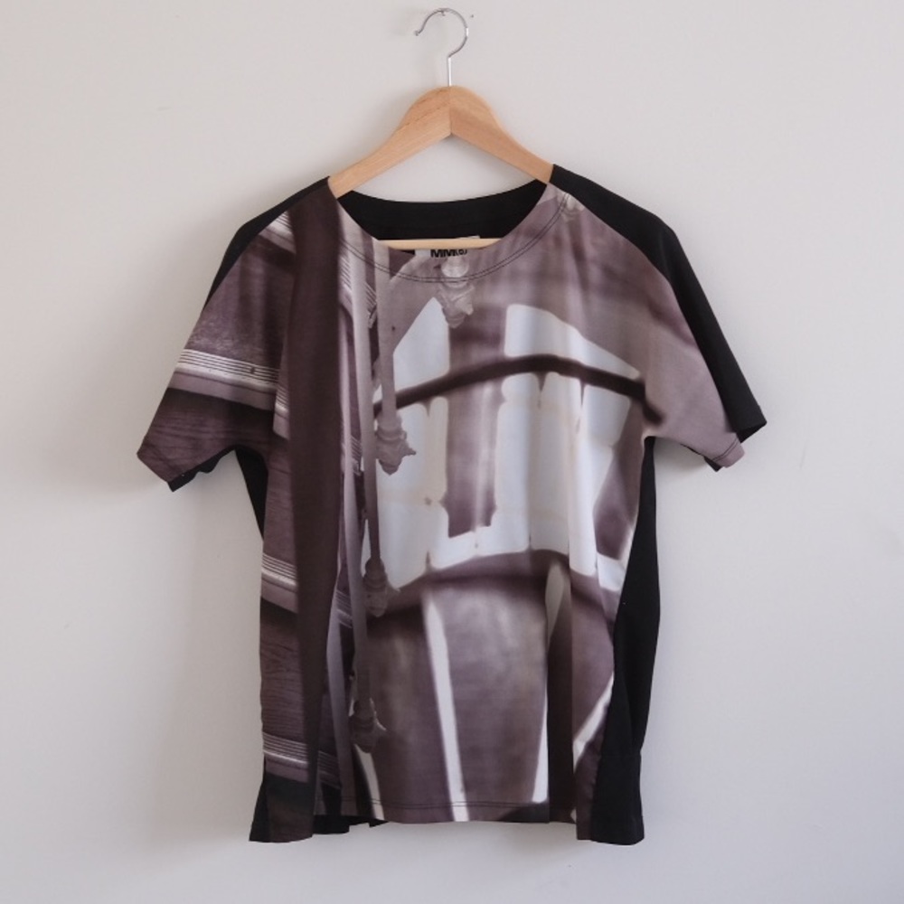 MM6 Stair print polyester top - size 42 (Medium)